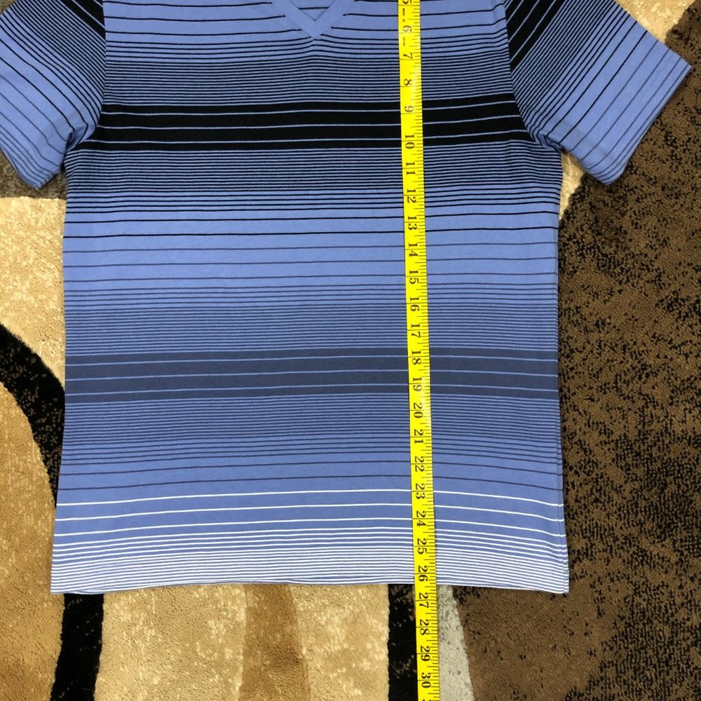 Men’s Blue INC Striped Tee, Size Medium - Picture 4 of 8